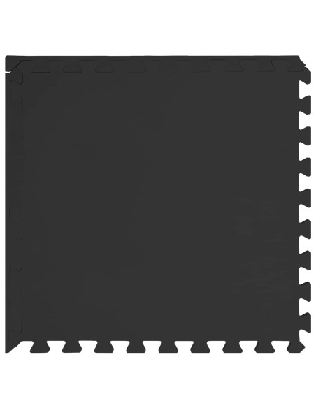 Tappeti 12 pcs Nero 4,32 m² Schiuma EVA