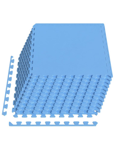 Tappeti 12 pcs Blu 4,32 m² Schiuma EVA