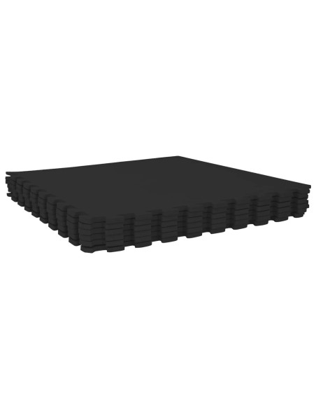 Tappeti 24 pcs Nero 8,64 m² Schiuma EVA