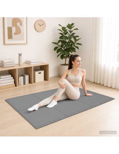 Tappeti 40 pcs Grigio 14,4 m² Schiuma EVA