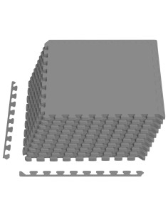 Tappeti 40 pcs Grigio 14,4 m² Schiuma EVA 2