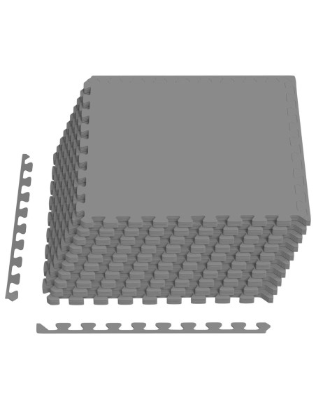 Tappeti 40 pcs Grigio 14,4 m² Schiuma EVA