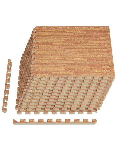 Tappeti 12 pcs legno 4,32 m² Schiuma EVA