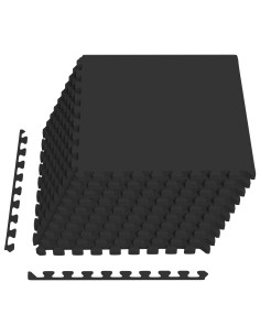 Tappeti 50 pcs Nero 18 m² Schiuma EVA 2