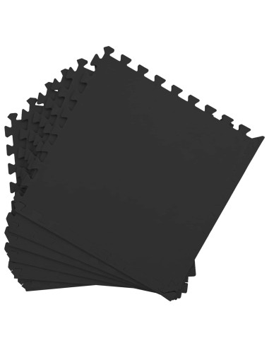 Tappeti 50 pcs Nero 18 m² Schiuma EVA