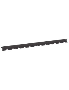 Bordura per Prato 30 pcs 102 x 4 x 4 cm Acciaio Nero 2