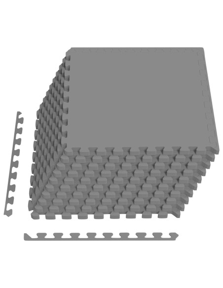 Tappeti 50 pcs Grigio 18 m² Schiuma EVA