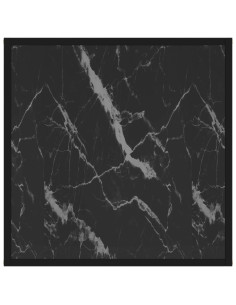 Tavolino da Salotto Nero 60x60x35 cm in Vetro Temperato 2