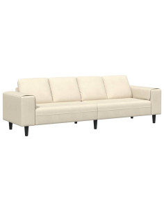 Divano Crema 250 x 77 x 76 cm Tessuto in Cords 2