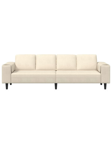 Divano Crema 250 x 77 x 76 cm Tessuto in Cords