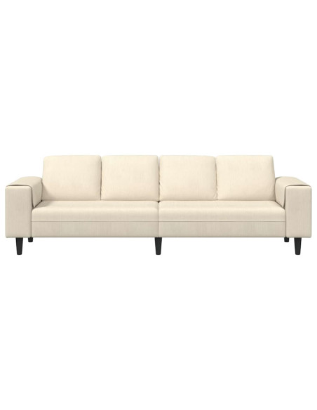 Divano Crema 250 x 77 x 76 cm Tessuto in Cords