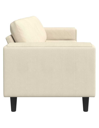 Divano Crema 250 x 77 x 76 cm Tessuto in Cords