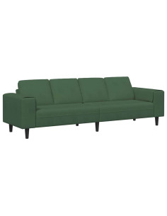 Divano Verde Scuro 250 x 77 x 76 cm Tessuto in Cords 2