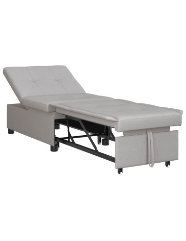 Divano Letto Estraibile Grigio 194 x 50 x 82 cm Tessuto