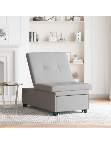 Divano Letto Estraibile Grigio 194 x 50 x 82 cm Tessuto