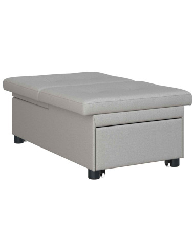 Divano Letto Estraibile Grigio 194 x 50 x 82 cm Tessuto