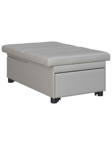 Divano Letto Estraibile Grigio 194 x 50 x 82 cm Tessuto