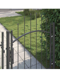 Cancello da giardino Woerden Grigio 150 x 100 cm Acciaio 2