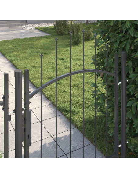 Cancello da giardino Woerden Grigio 150 x 100 cm Acciaio