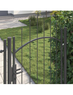 Cancello da giardino Woerden Grigio 175 x 100 cm Acciaio 2