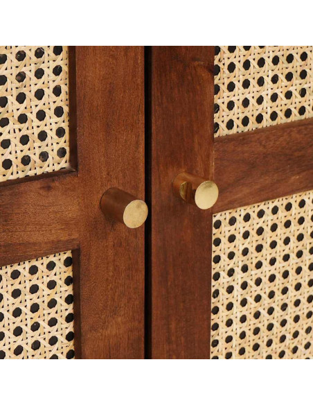 Credenza Marrone 60 x 33 x 75 cm Legno di mango massello
