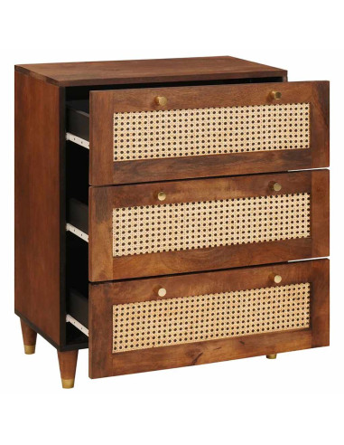 Credenza Marrone 60 x 33 x 75 cm Legno di mango massello