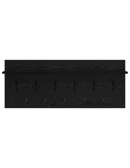 Appendiabiti a muro Rovere Nero 100 x 40 x 12 cm