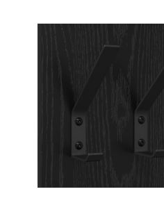 Appendiabiti a muro Rovere Nero 20 x 1,5 x 100 cm