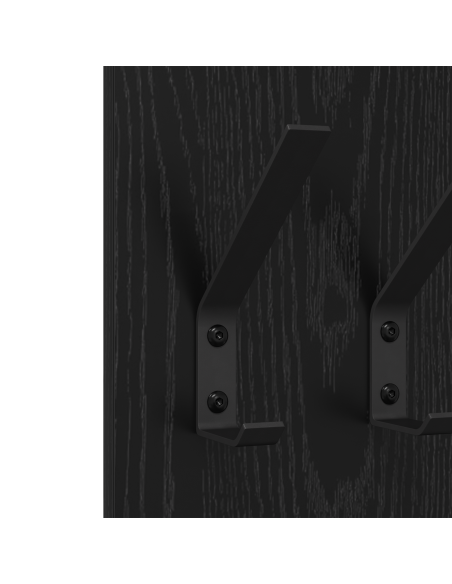 Appendiabiti a muro Rovere Nero 20 x 1,5 x 100 cm