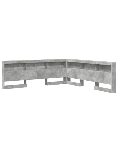Testata contenitore Grigio cemento 180 cm Legno multistrato