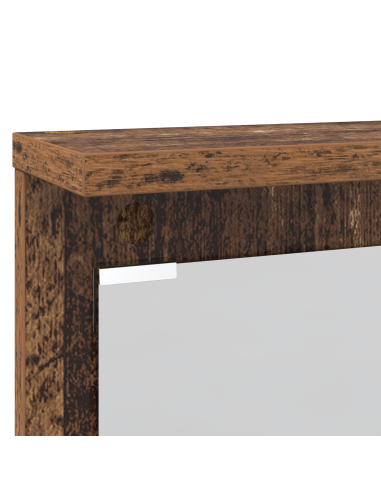 Appendiabiti a muro con specchio Legno vecchio 84 x 10 x 80 cm