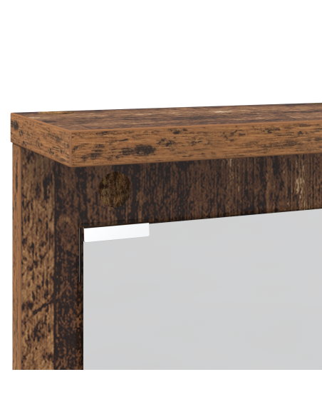 Appendiabiti a muro con specchio Legno vecchio 84 x 10 x 80 cm