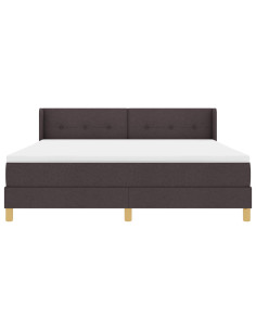 Letto a molle Marrone Scuro 200 x 180 cm Poliestere 2