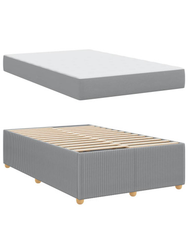 Struttura del letto Grigio chiaro 120 x 200 cm Tessuto