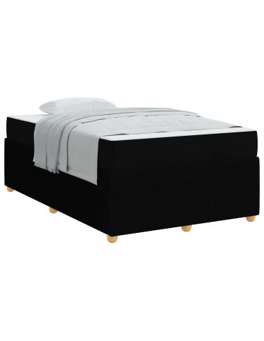 Struttura del letto con materasso Nero 120 x 200 cm Tessuto