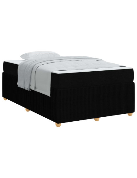 Struttura del letto con materasso Nero 120 x 200 cm Tessuto