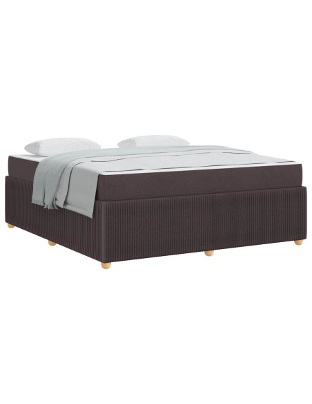 Struttura del letto Marrone Scuro 180 x 200 cm Tessuto