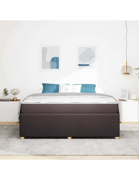 Struttura del letto Marrone Scuro 180 x 200 cm Tessuto