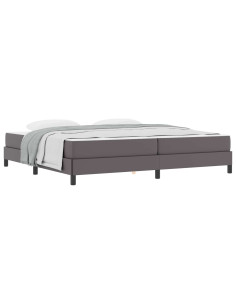 Struttura del letto con materasso Grigio 200 x 200 cm Tessuto 2