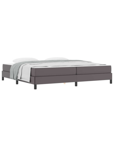 Struttura del letto con materasso Grigio 200 x 200 cm Tessuto