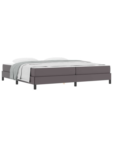 Struttura del letto con materasso Grigio 200 x 200 cm Tessuto