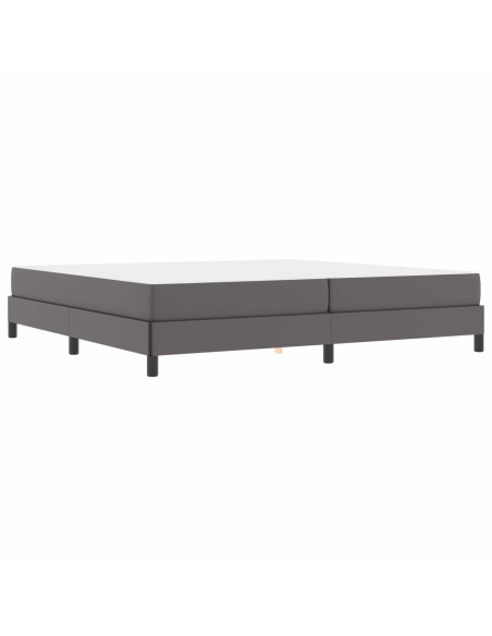 Struttura del letto con materasso Grigio 200 x 200 cm Tessuto
