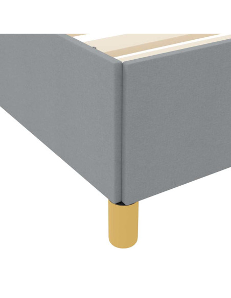 Struttura del letto Grigio chiaro 80 x 200 cm Tessuto