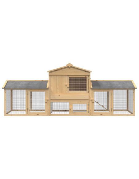 Pollaio 3 pcs Marrone Pino massello