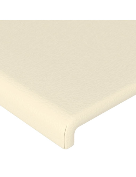 Giroletto con Testiera Crema 160x200 cm in Similpelle
