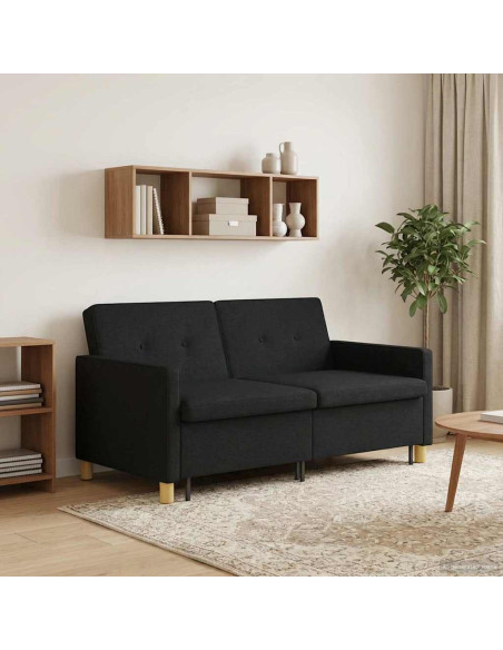 Divano Letto Estraibile Nero Tessuto
