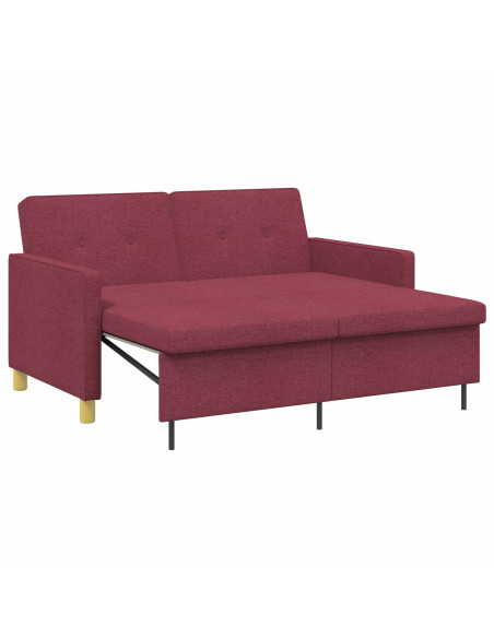 Divano Letto Estraibile Rosso Vino Tessuto