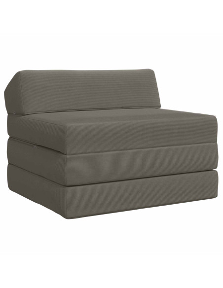 Divano Letto Pieghevole Grigio Chiaro 200 x 70 x 10 cm