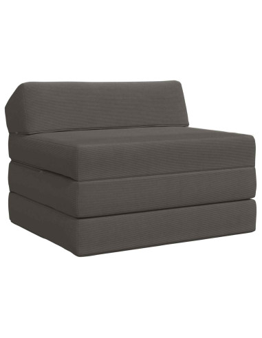 Divano Letto Pieghevole Grigio Scuro 200 x 70 x 10 cm