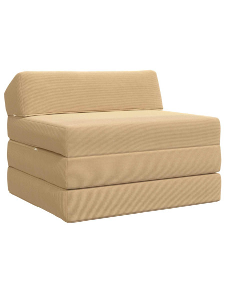 Divano Letto Pieghevole Grigio Verde Chiaro 200 x 70 x 10 cm